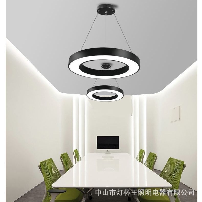 Anillo redondo led oficina de forma especial lámpara de super gimnasio industrial de estilo de viento de oficina cables de iluminación lámpara