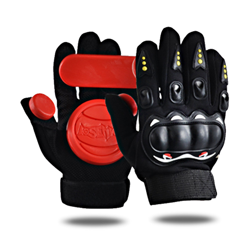 Brake gloves professional entry adult long board downhill road deceleration land surfing skateboard slider gloves