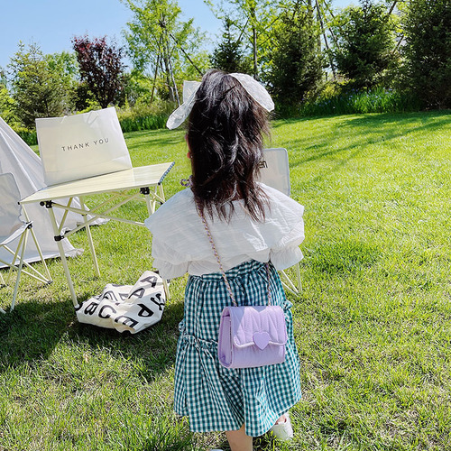  new little girl chain bag children's crossbody bag cute small square bag mini small Korean version crossbody bag