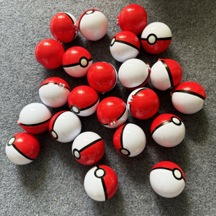 Cross-Border Poke Ball Pokémon Handmade Office Gashapon Red and White Fairy Pokémon Poke Ball Toy Wholesale