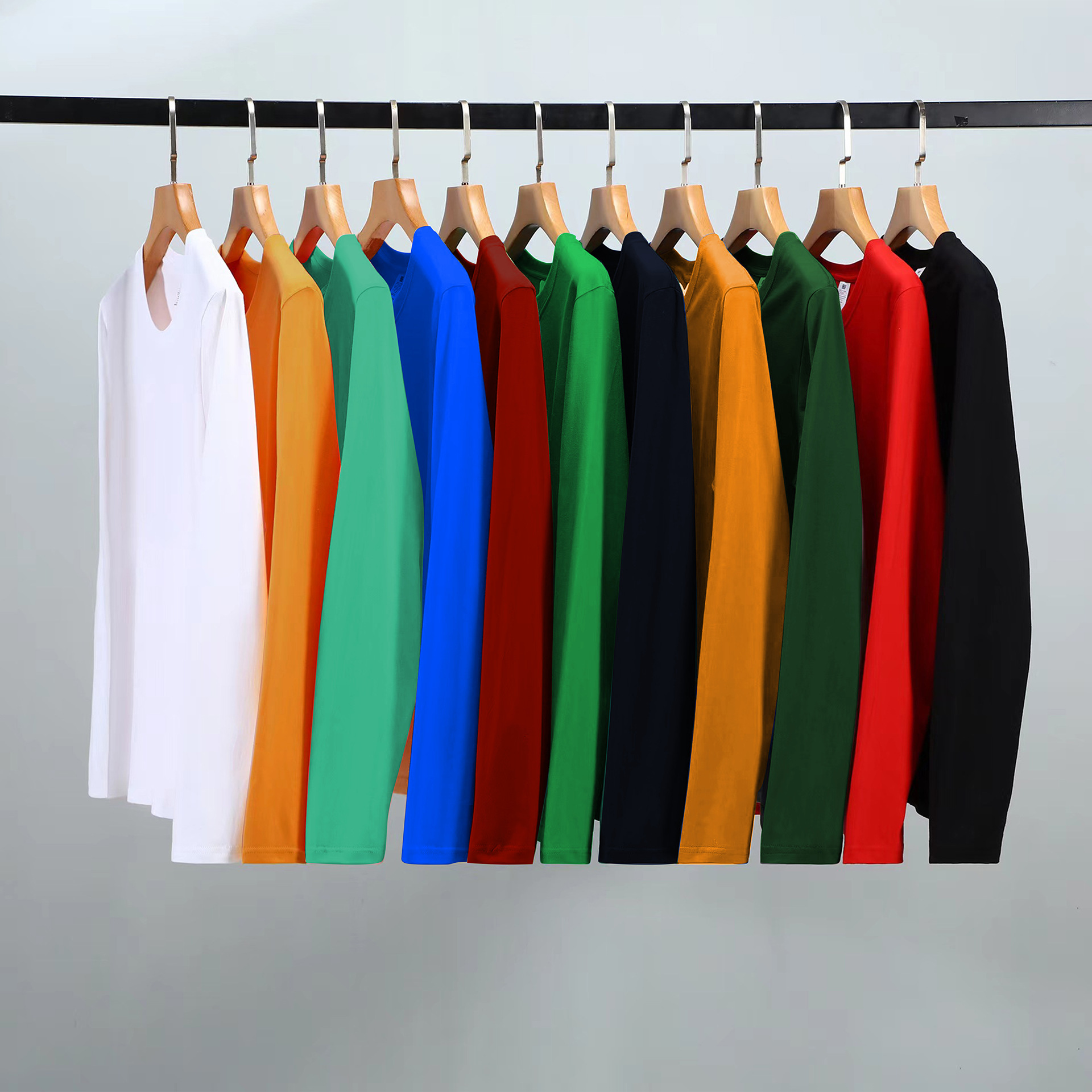 European Brand Fashion Rhinestone Long Sleeve T-Shirt for Men Round Neck Shirt Spring Autumn Bottoming Shirt Comfortable Cotton T Shirt Men's Top_voghion.com