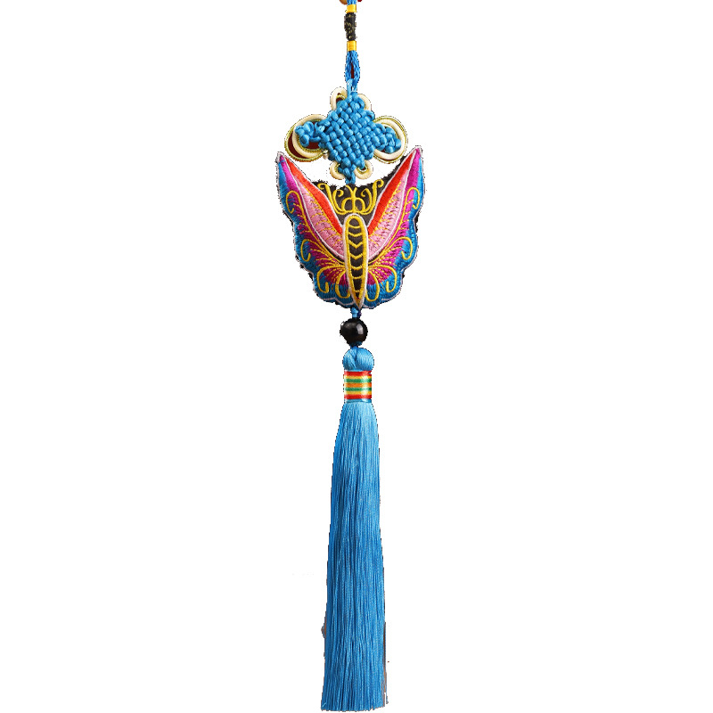 Dragon Boat Festival estilo chino bolsita pequeña bordada arco pequeño colgante Hanfu cheongsam estilo antiguo adornos borla bolsita pequeña