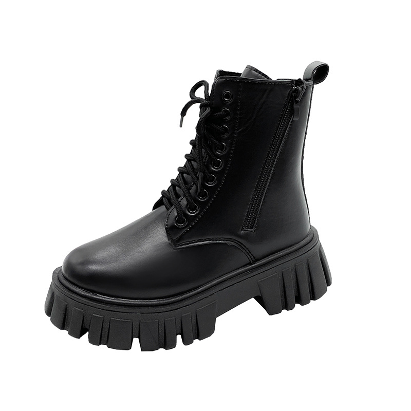 Britih Style Thick-Soled Martin For Women Spring And Autumn 2024 New Double Zipper Chelea In Trendy Street Short_voghion.com