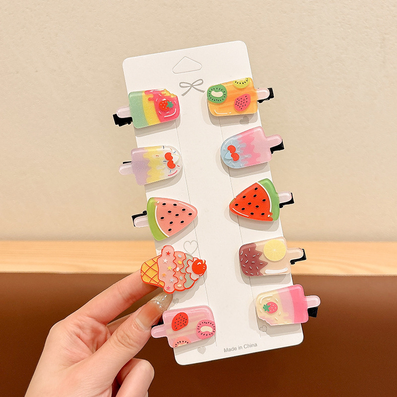 2025 verano pasador de cabello de dopamina colorido lindo frente dulce brocas de cabello rotas no lastimas brocas de cabello adornamientos para el cabello