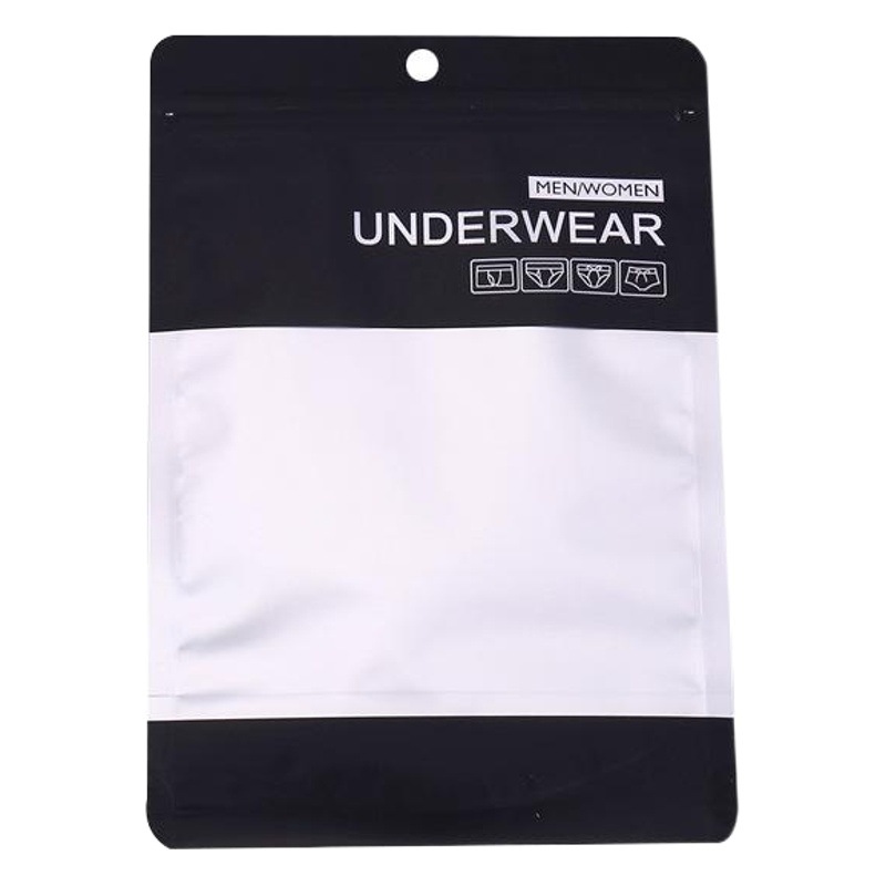 Bolsa de autosellado de ropa interior universal esmerilado autosuficiente bolsa de cremallera de sellado de tres lados bolsa de embalaje de calcetines para niños chapados en aluminio engrosada