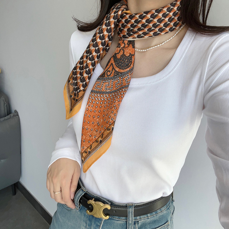 Alto sentido 68 toallas de estilo coreano damas de moda profesional retró nicho bufandas de impresión de división toallas cuadradas