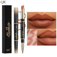 QIC 双頭口紅リップライナーマットマット防水色褪せしにくいノンスティックカップ口紅保湿リップマッド