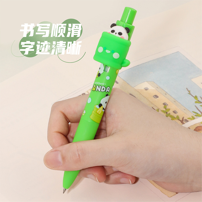 KUKI KOKI casa creativa pluma neutra panda pulsación sorpresa pluma adorable estudiante pluma de firma pluma a granel
