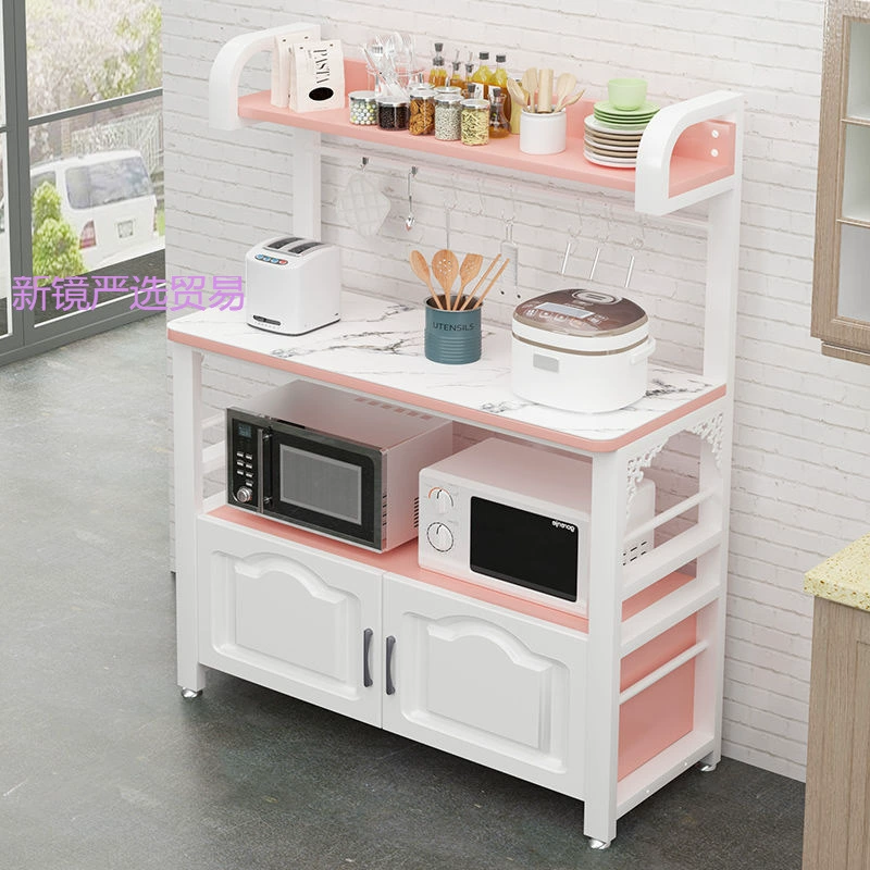 Обеденный шкаф Кухня Напольный многоярусный шкаф для микроволновой печи