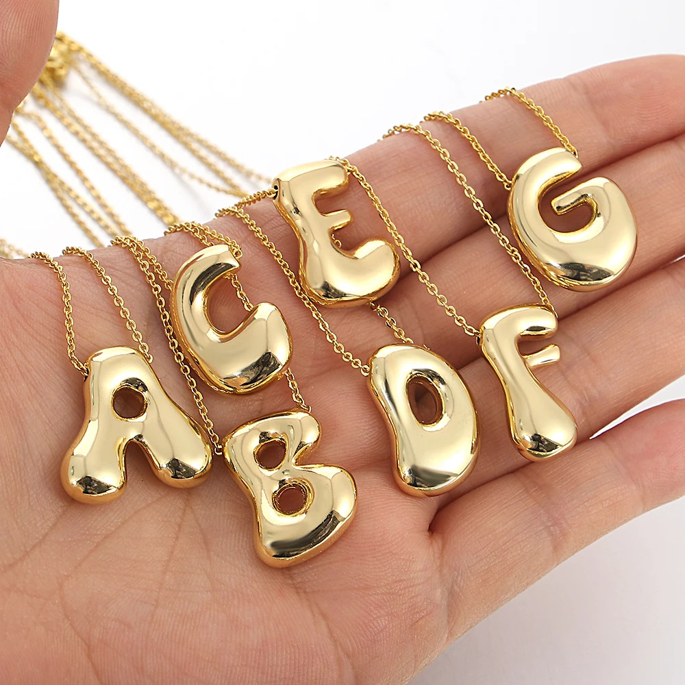 13g Weight Lobster Trigger Clasp Closure Clasp Closure Type Copper Pendant Material Pendant Necklace Classification Copper Chain Material cable chain Chain Type 1 Piece Quantity Casual, Daily Occasion Copper Material Letter Pattern All Seasons Season Unisex Gender Plating Design Elegant, Simple Style Style Wholesale Jewelry Elegant Simple Style Letter Copper Plating Cable Chain Pendant Necklace 3