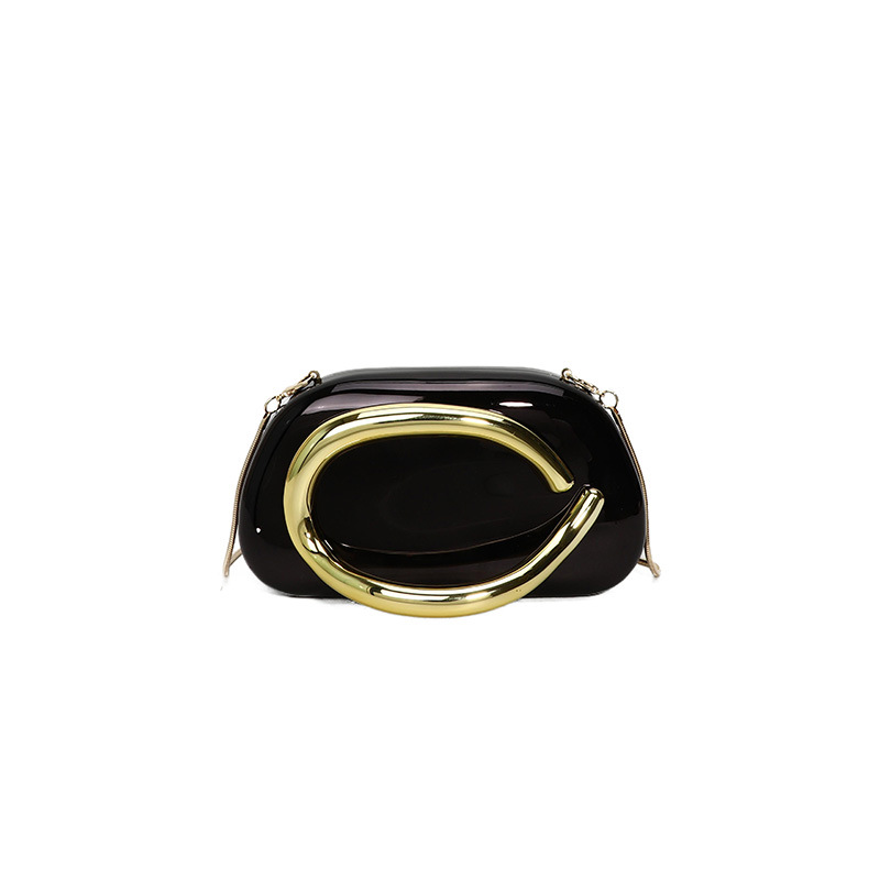 2025 European & American Retro Niche Wine Red Metal Box Small Square Bag - Versatile Banquet Clutch & Crossbody Phone Bag - Thumbnail 6