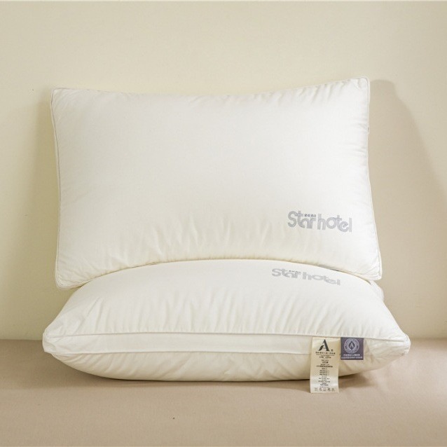 A pair of new pure cotton hotel pillowcases, neck protection, dormitory home use, antibacterial and mite-proof, low pillow core, bedding set