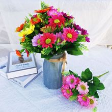 仿真花假花绢花塑料花洋甘菊小雏菊菊花布花花束室内室外花池插花