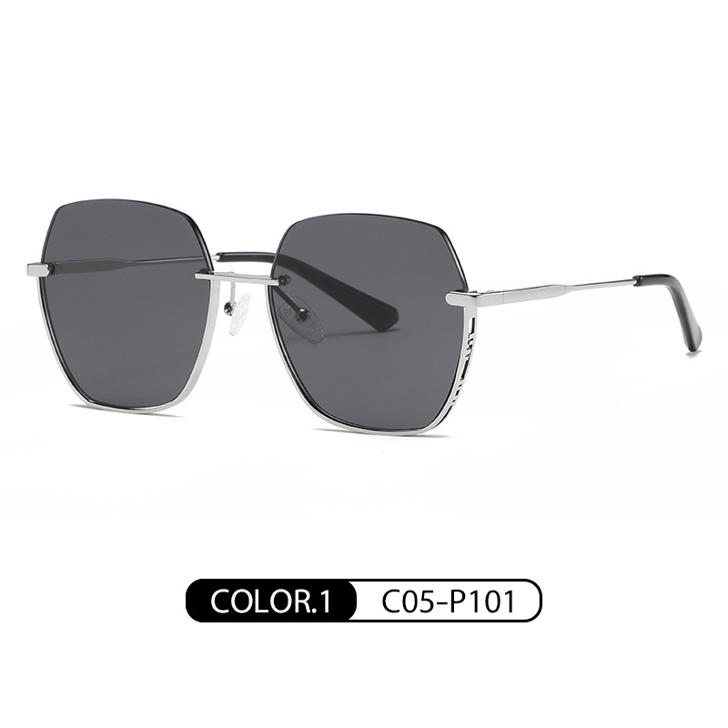 Nuevo metal nylon gafas de sol JS8563 moda de alta gama gran marco gafas de sol protección solar protección UV gafas de sol