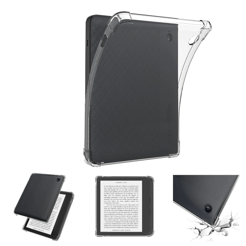 2024 Transparent Soft Case Kobo Libra Colour E-book Case N428 Four Corner Airbag TPU Case