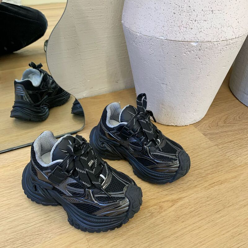 儿童运动鞋2025秋季新款男童厚底防滑鞋子女童时尚百搭休闲老爹鞋|undefined