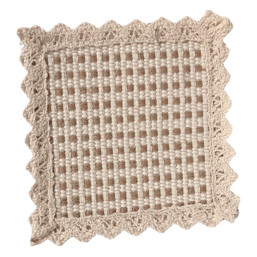 Jin Hao nueva tela de algodón tejido de encaje para platos tapete para platos restaurante creativo tapete posavasos tapete para mesa