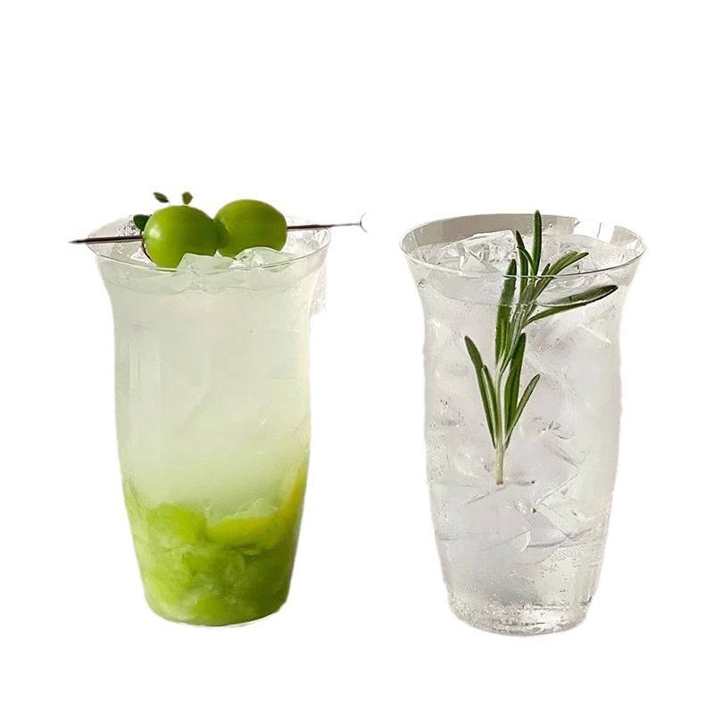 Tazas de vidrio ultra delgadas de cristal ligero hechas a mano tazas de frutas frías tazas de té de hielo tazas de café americanas tazas de cóctel tazas