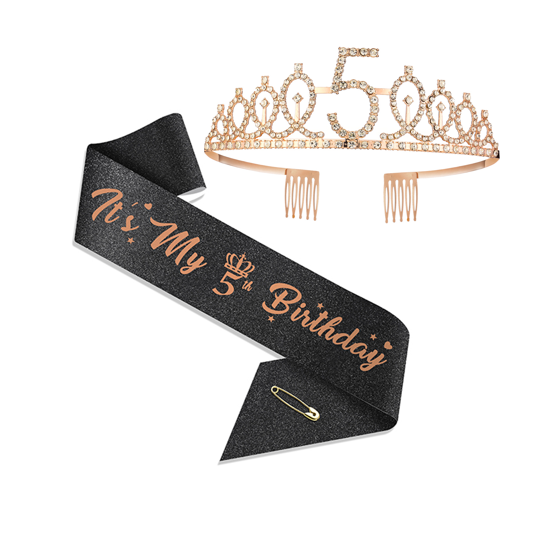 Amazon corona partido suministros correa de hombro los niños oro rosa cebolla en polvo cinturón cumpleaños regalo