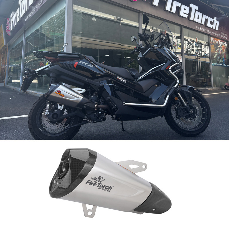 Suitable for ZONTES motorcycle scooter Zongsheng 368G DMEK exhaust pipe tail section 26-27 titanium alloy front section