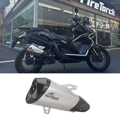 Exhaust pipe – for ZONTES motorcycle scooter Zongsheng - style-5-titanium-colored-carbon-head-carbon-cover