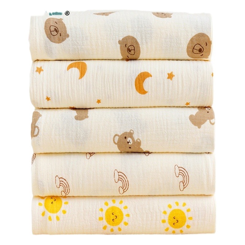 Paño de gasa plisado para bebé, paño de gasa crepé, paño de gasa de algodón puro, paño para recién nacido, toalla para la saliva, paño para bebé.
