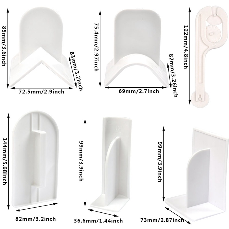 翻糖蛋糕装饰工具抹平器 奶油刮刀刮板直角圆角抹平器 翻糖切边模|ru