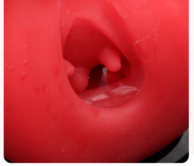Hamburger Cup Dual-Channel Male Masturbator, Double-Ended Manual Stroker, TPE — detail image 10