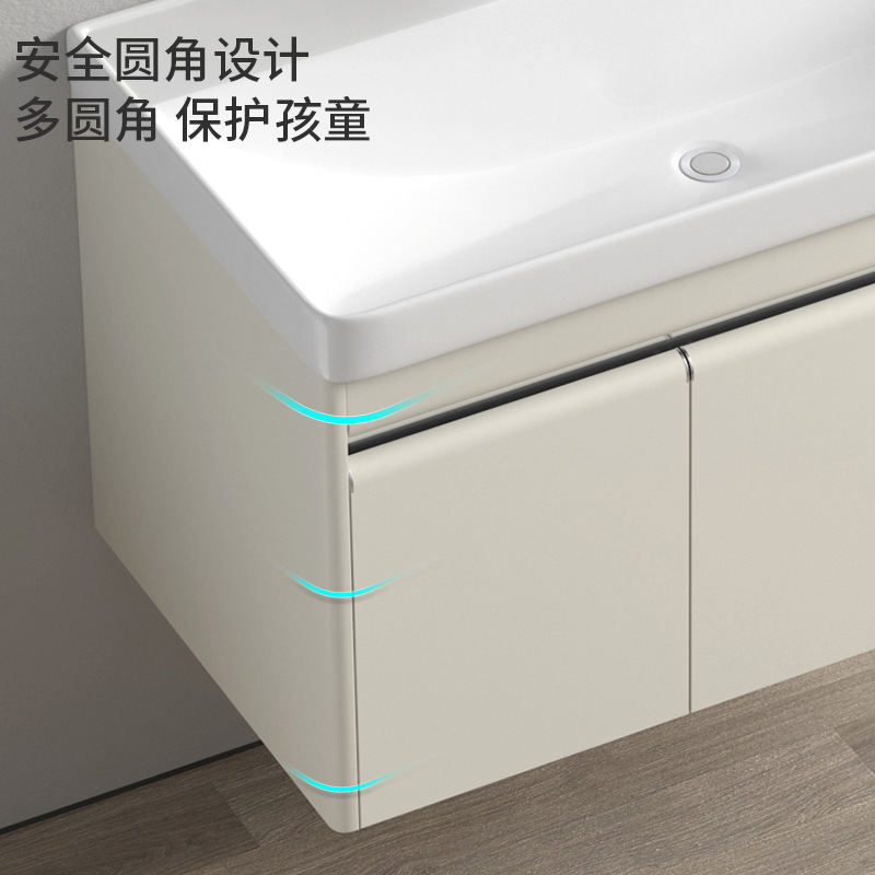 Baño de arco grande lavabo de cerámica lavabo de lavado de mano lavabo de lavado de cara lavabo de lavado de belleza espejo inteligente de maquillaje
