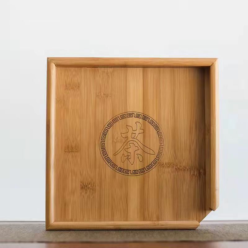 Wholesale large bamboo Pu'er tea evaluation tea tray tea tray tea cake tray tea box tea set accessories parts