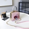 Small clutch bag from pearl, chain on chain, shoulder bag, 2022 collection, Korean style, flowered, food bag