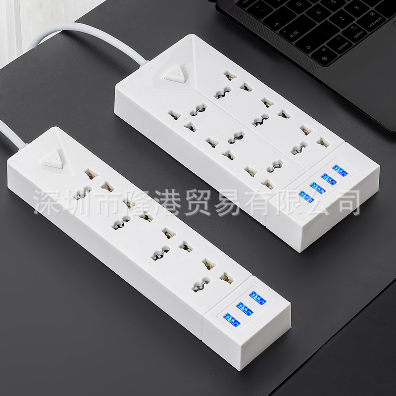 菲律宾插座usb越南泰国印度墨西哥秘鲁南欧美规插排带线电源插板