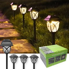 Cross-border waterproof outdoor courtyard solar lawn light household decoration ground stake light arrangement garden light shadow landscape lamp