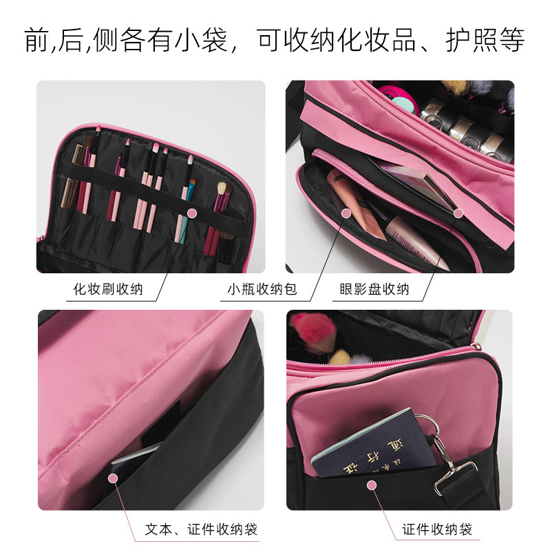 Multi-cepillo bolsa de cosméticos de las mujeres portátil de gran capacidad profesional artista de maquillaje y bolsa de almacenamiento de maquillaje tatuaje herramientas de bordado
