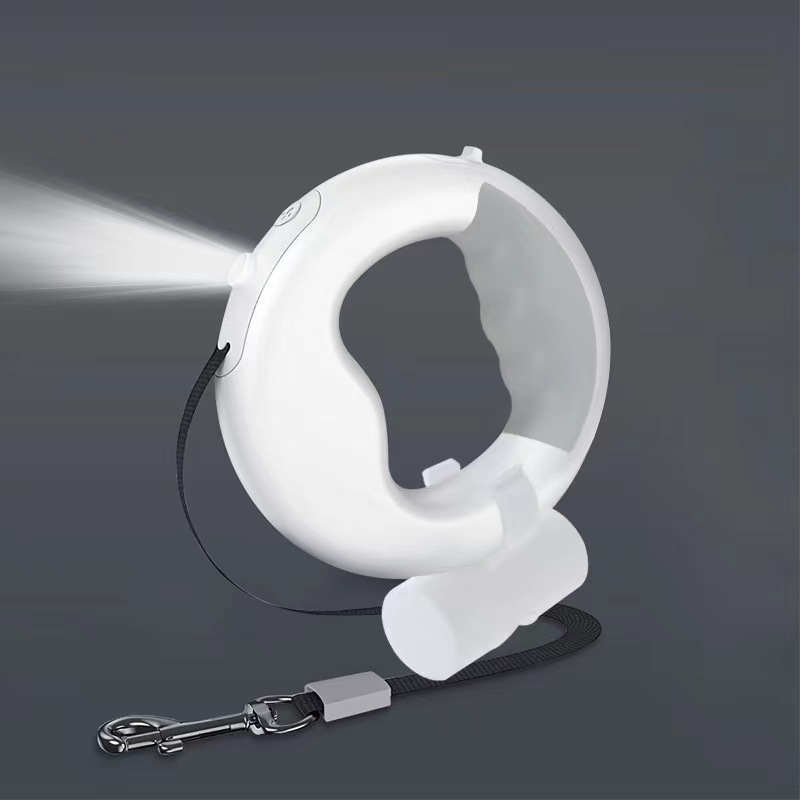 흰색 "LED 도넛 개 로프" 쓰레기 디스펜서 PP0040