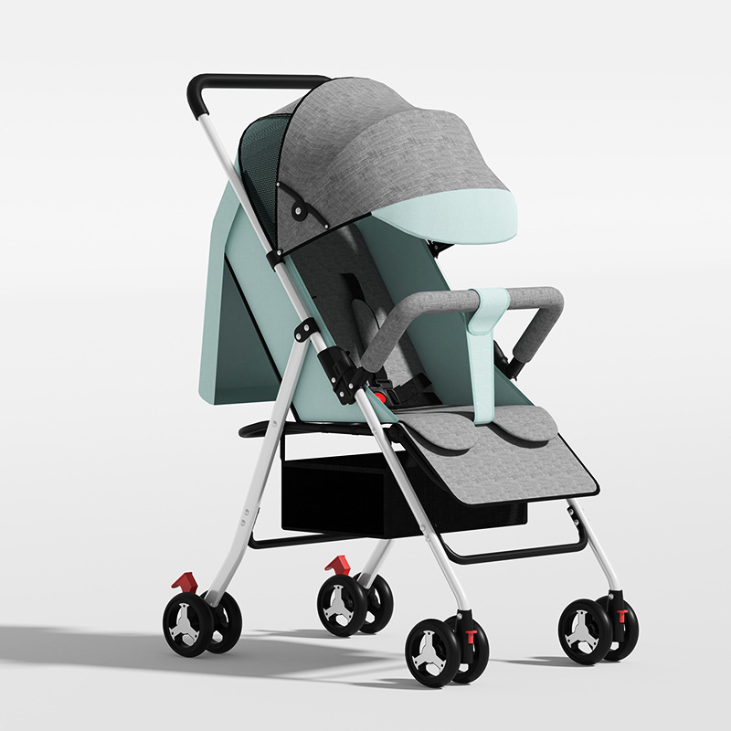 앉거나 누울 수 있도록 양손으로 접을 수 있는 강화 버전 - 민트 그린