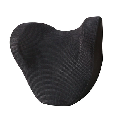 New car headrest neck pillow car supplies ice silk breathable car space memory foam car pillow (Headrest) - black-28x29x15cm