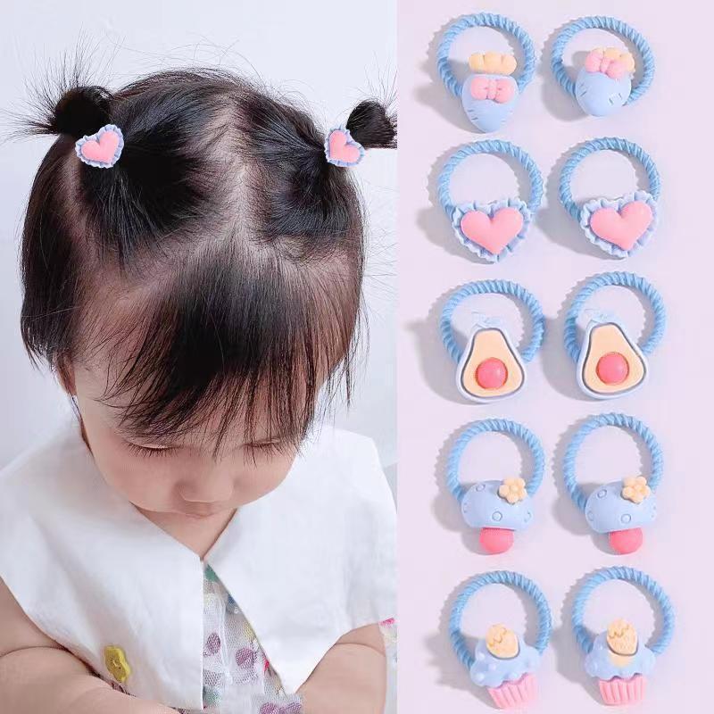 Bandas elásticas para el pelo para niñas, coleteros infantiles con dibujos animados, nuevo estilo 2025, coleteros para bebés que no dañan el cabello, accesorios para el cabello, coleteros con lazo, cuidado del cabello.