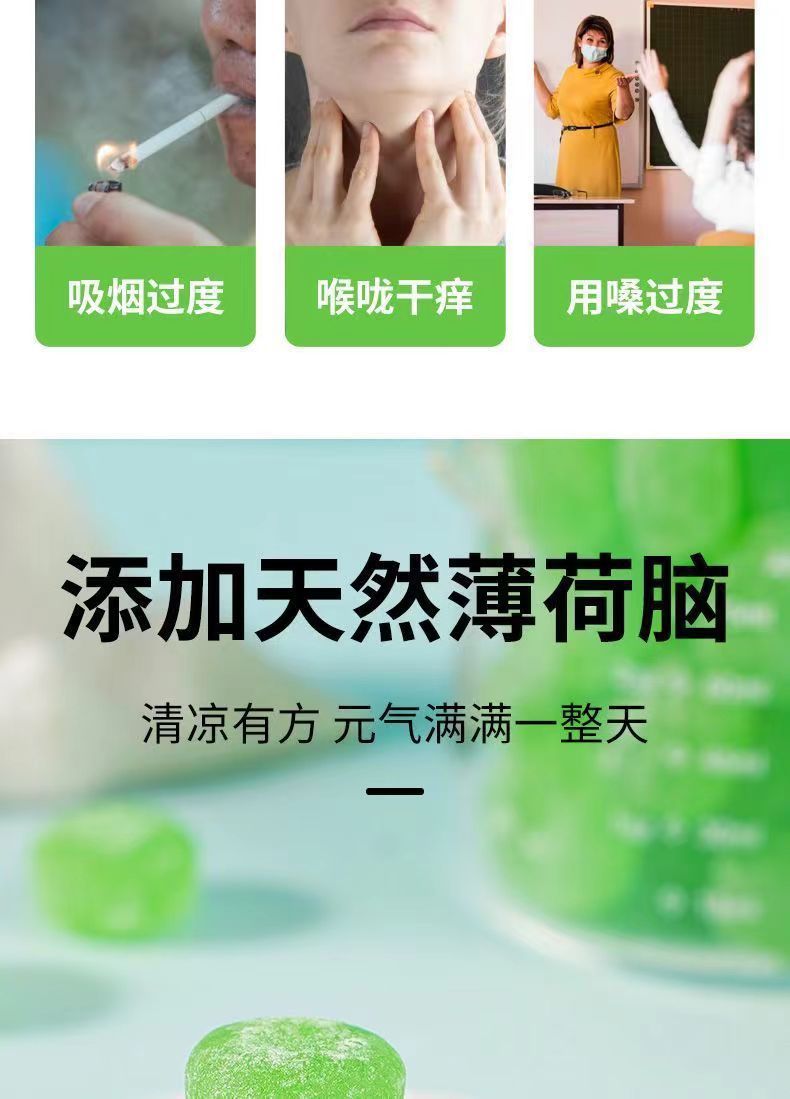 Menthol Mint Hard Candy Bo He Qing Liang Tang 1000g Bulk Pack Refreshing Candy for Wholesale specifications