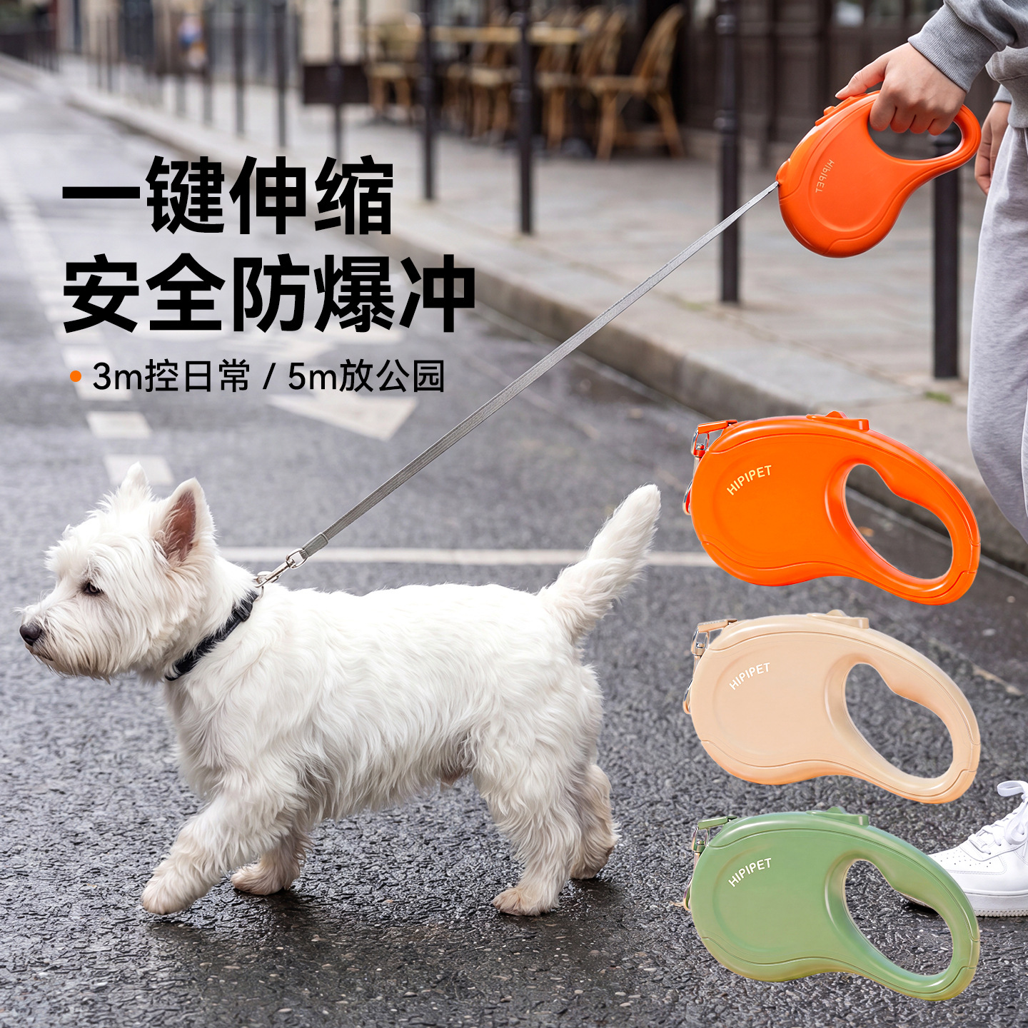 Corda de tracción automática transfronteriza para mascotas retráctil para perros y gatos pequeños y medianos para tirar a prueba de explosiones