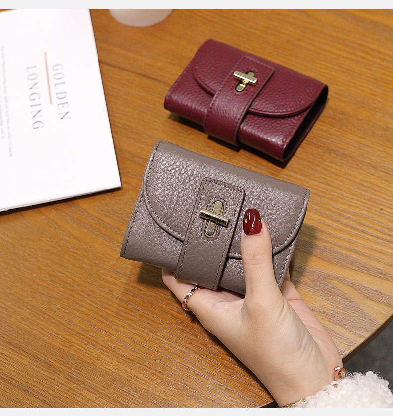 Genuine Leather Wallet For Women Compact Multi-functional Purse_voghion.com