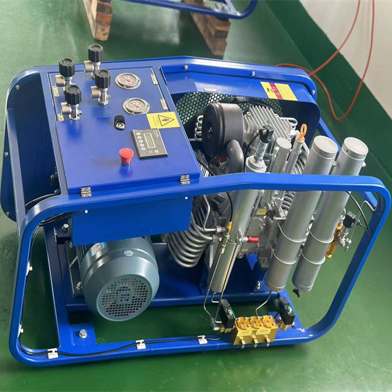 6.8L正压式消防呼吸器充气泵 200-300双气瓶接口空气呼吸器充气泵