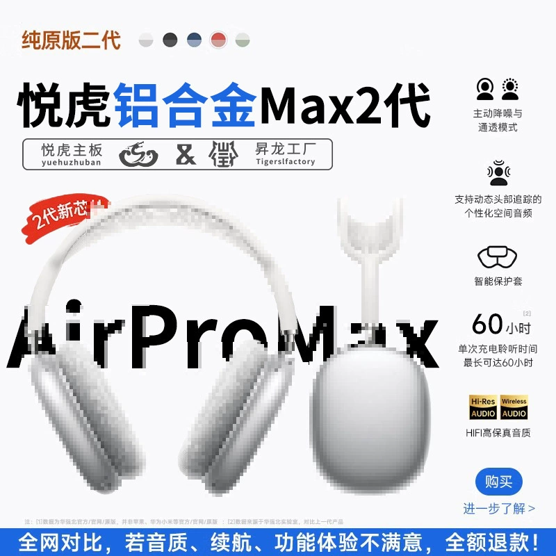 Накладные Bluetooth наушники Huaqiangbei ProMax2 2025, подходят для Apple iPhone16, беспроводные с шумоподавлением