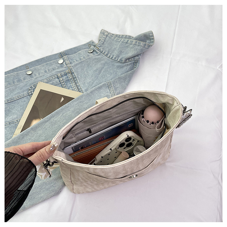 Cross-Border Hot-Selling Women's Bags, Simple and Fashionable Cross-Body Bags, Trendy Wide Shoulder Straps, High-Quality Texture, Shoulder Bags, Tote Bags