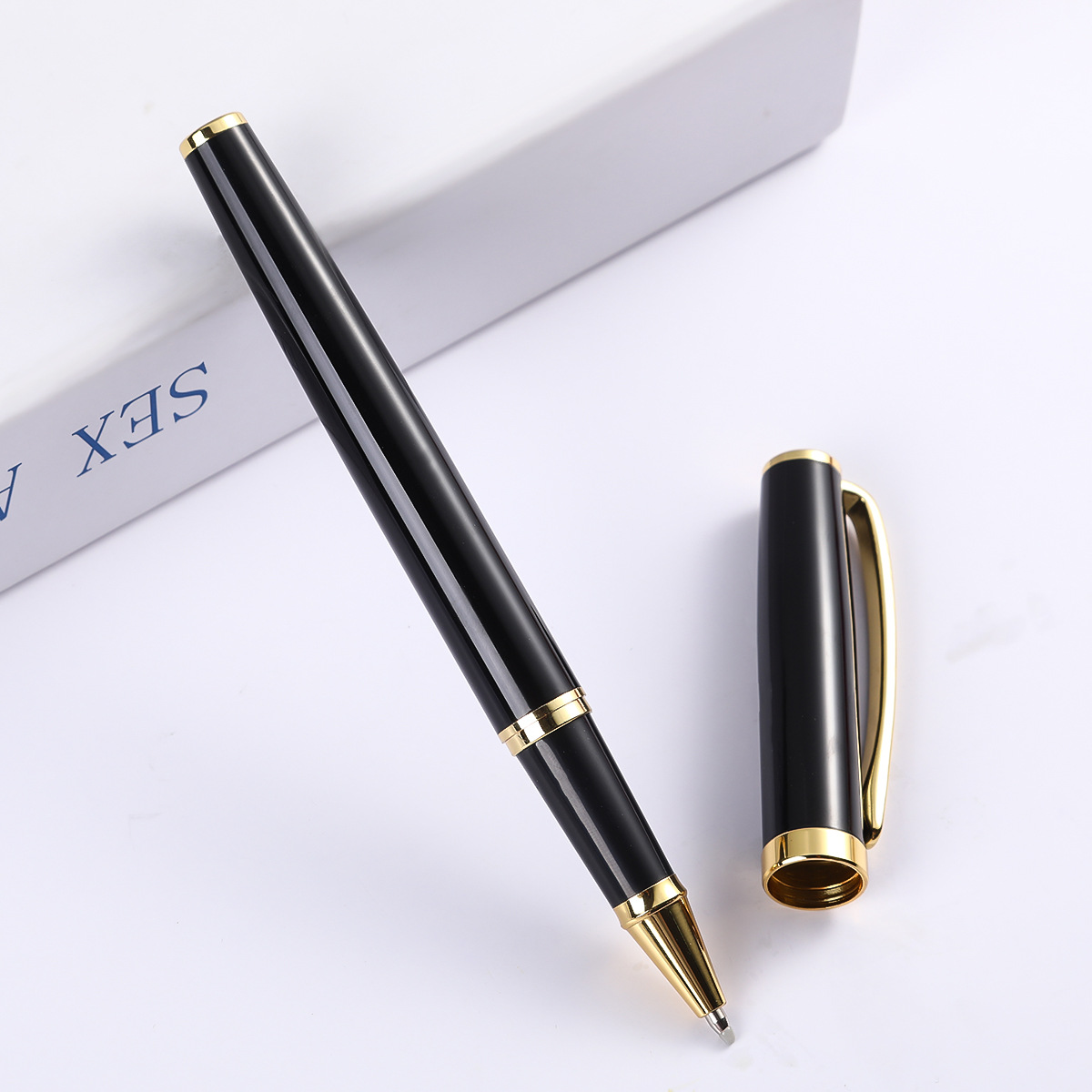 Pluma de firma de metal letras LOGO bolígrafo fábrica al por mayor en stock pluma de metal negocio pluma de firma de regalo de alta gama