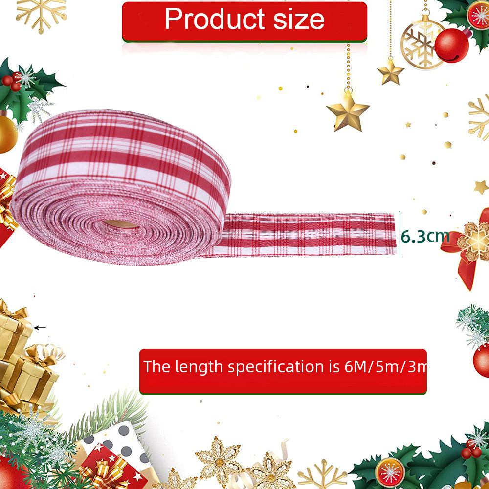 Weihnachten Neue 6,3 cm Leinen Weihnachten Band Weihnachtsbaum Hängen Ornamente DIY Bogen Weihnachten Dekoration_voghion.com