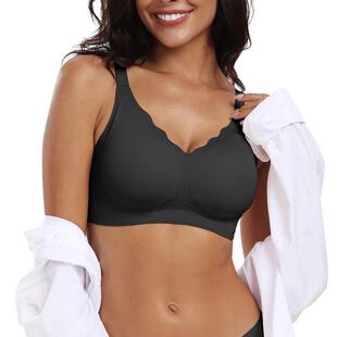 N 60029 Plus size jelly soft support bra ��a����ܛ֧�΃���