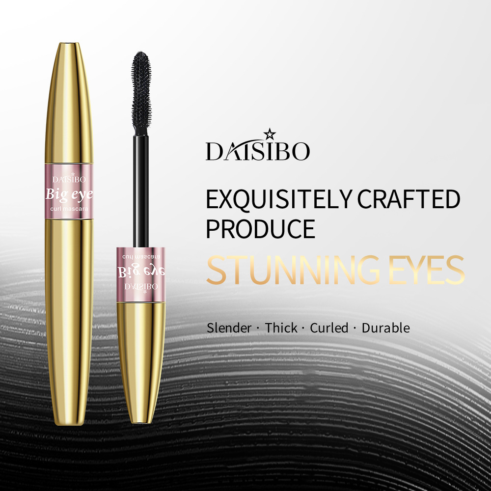 DAISIBO doble efecto denso natural duradero impermeable fibra curva sin desvanecimiento máscara dorada