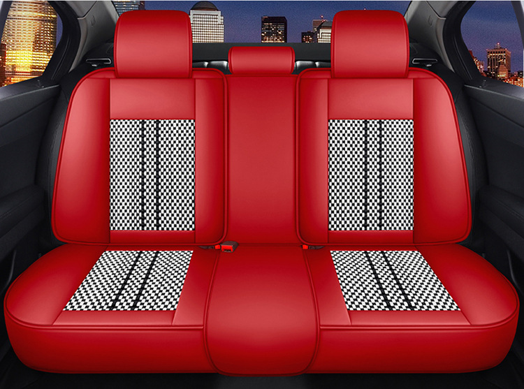 25 Years New All-Inclusive Hot Stamping Nappa Leather Ice Silk Car Seat Cushion Four-Season Universal Seat Cover Factory Direct Supply