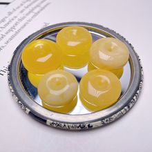 蜜蜡平安扣全品鸡油黄天然保真原矿俄料琥珀散珠文玩配饰吊坠挂件